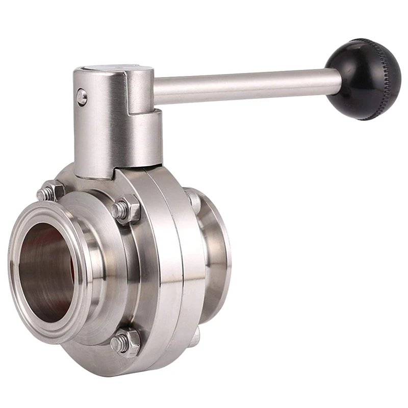 

HLZS-1-1/2 Inch 51Mm Sus 304 Stainless Steel Sanitary 2 Inch Tri Clamp Butterfly Flow Control Valve Homebrew Beer Dairy Product