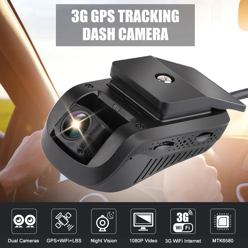 Автомобильная камера DVR, gps трекер JC100 Track Dash Cam автомобильный монитор камера заднего вида 1080P видео G-sensor платформа
