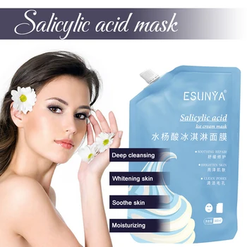

Salicylic Acid Ice Cream Mask Acne Moisturizing Smear Mask Clean Pore Mud Mask Care Skin Sleeping Mask