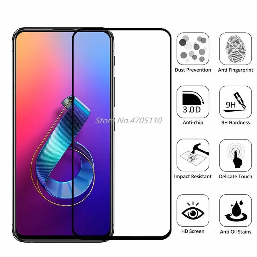 9H 5D ASUS Zenfone 6 ZS630KL полное покрытие закаленное стекло для полностью клейкая