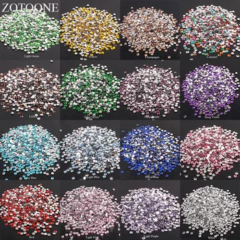 

Rhinestones Crystal Clear AB Non Hotfix Flatback Nail Rhinestoens For Clothes Nails 3D Nail Art Decoration 1000Pcs 2-6mm E