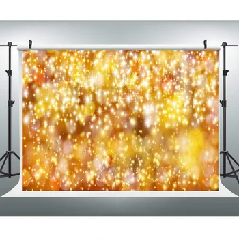 

Photographic Background Twinkling Stars Polka Dots Glitter Bokeh Golden Sparkle Modern Shiny Photography Backdrops For Studio