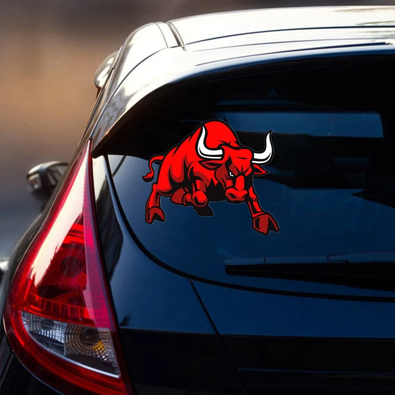 S4 0009 Bull Printed Self adhesive Aufkleber Auto Aufkleber Wasserdicht Auto Dekore auf StoBstange Hinten Fenster AliExpress