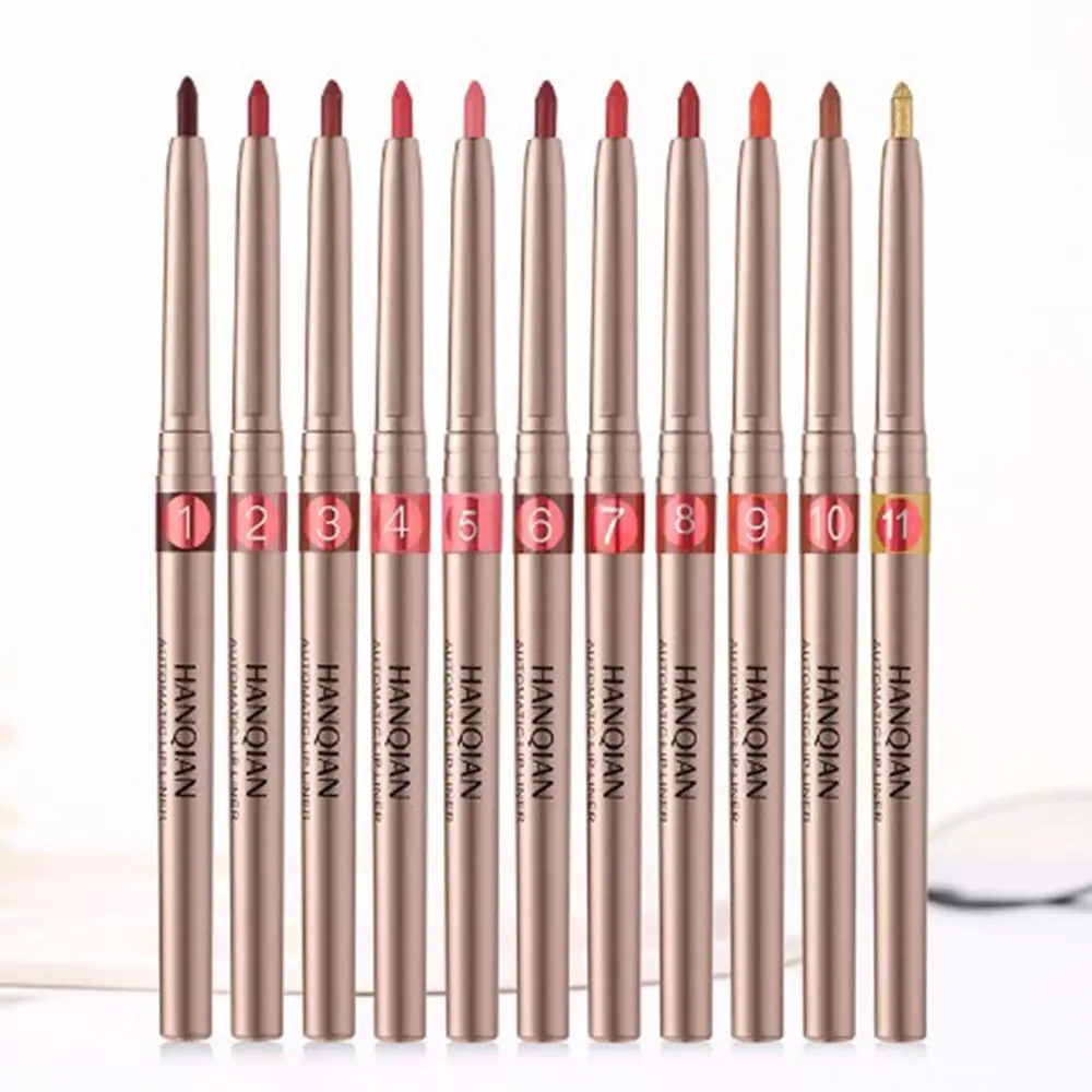10 Colors Waterproof Lipstick Matte Lip Liner Pencil Pen Long Lasting Moisturizing Sexy Red Lip Stick Beauty Makeup Cosmetic