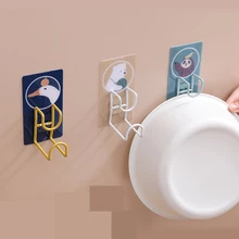 

12CM Stainless Steel Washbasin Rack Saving Space Wall-Mounted Bathroom Basin Hooks Storage Racks Dropshipping Hooks For Hanging