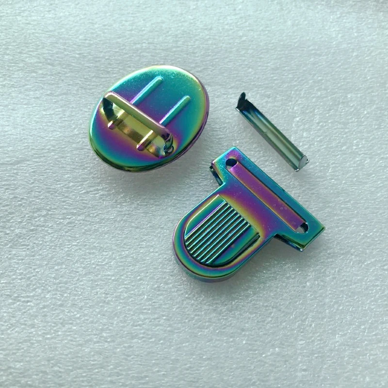 

Rainbow Color Bag Clasp Locks Duck-Tongue Lock Twist Turn Lock For Luggage Handbag Purse Leather