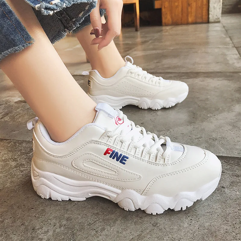 

Dad Shoes 2019 WOMEN'S Shoes Breathable New Style Network Red Fire INS Korean-style Versatile Casual Sports White Shoes Spring