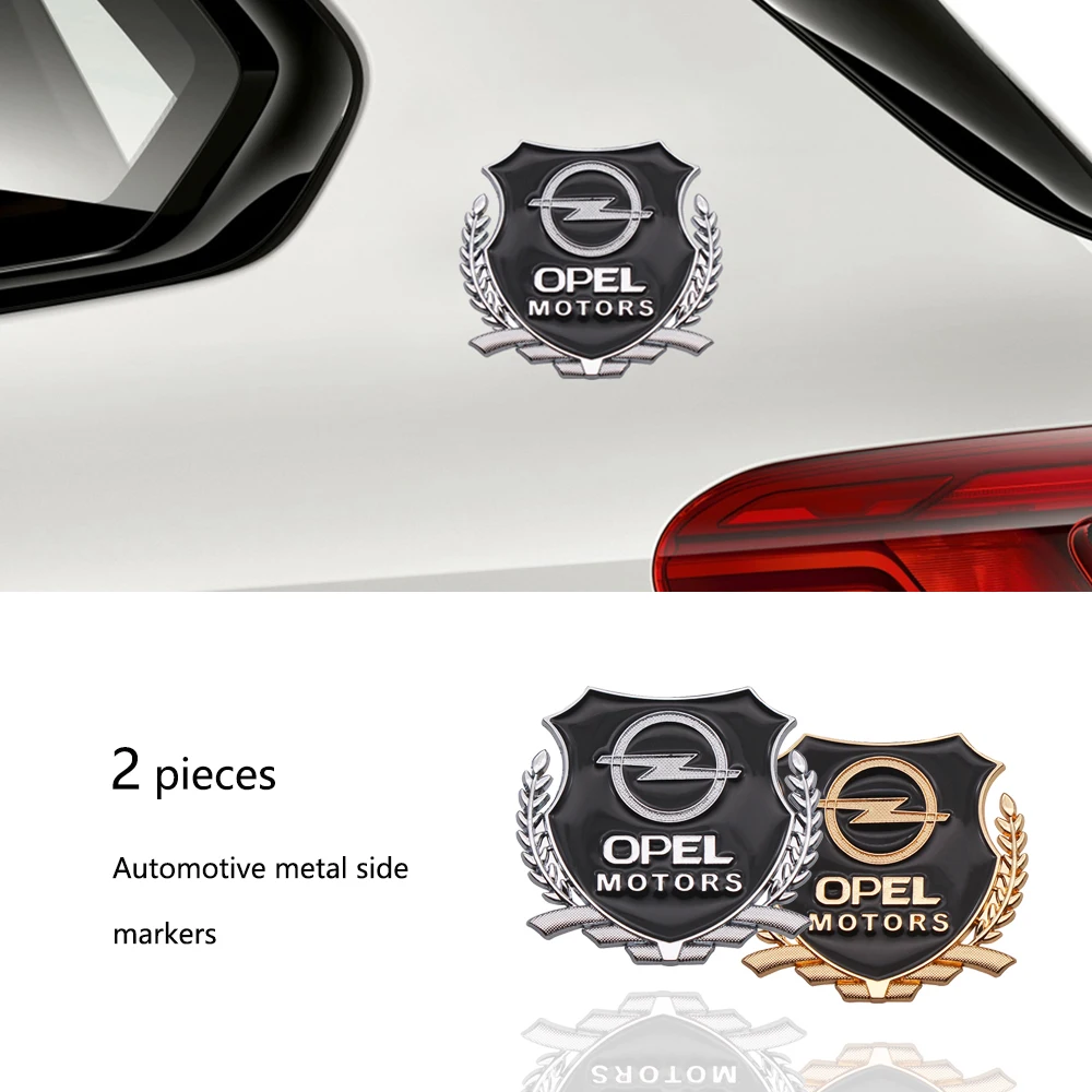 

2pcs 3D Metal Car Styling Side Door Badge Stickers Side Window Emblem Decals For OPEL Astra Mokka Insignia Zafira Corsa Tigra