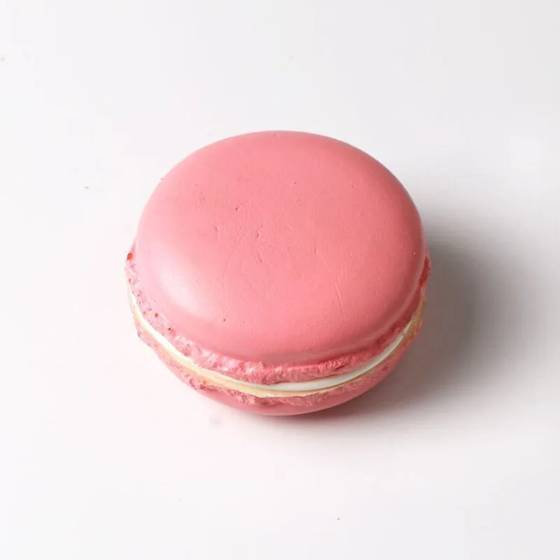 Colorful Macarons Key Pendant Donut Fake Bread French Sandwich Dessert Model 030 Y - Цвет: Розовый