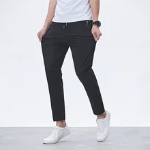 Осенние уличные мужские повседневные штаны для активных мужчин, спортивные брюки для физических упражнений, мужские одноцветные спортивные штаны, удобные штаны 8XL