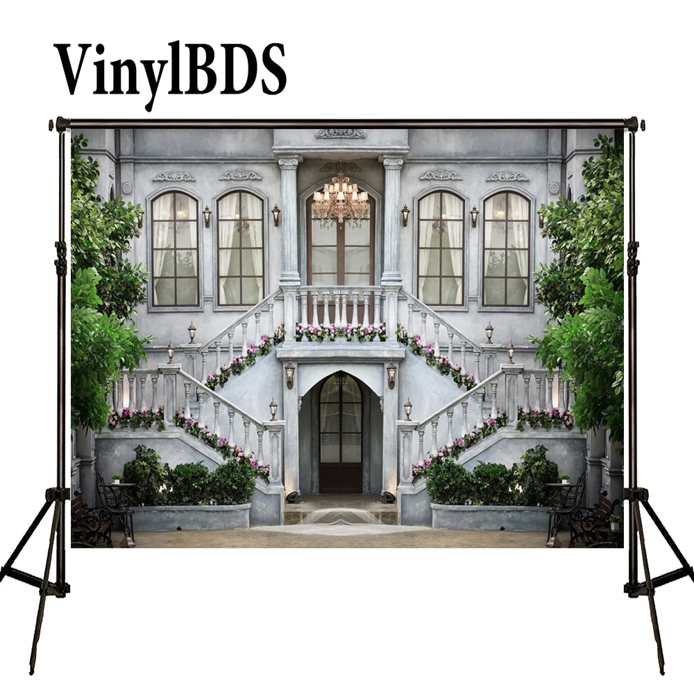 VinylBDS Backdrops 10X10Ft Photography Scenic White Castle Backdrop Wedding for Studio | Электроника