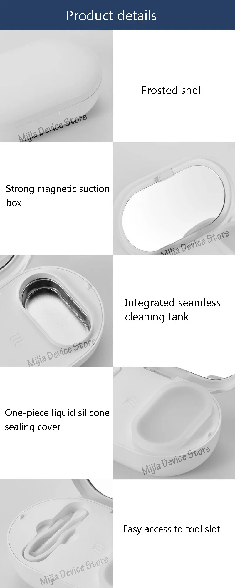 2021 Youpin Eraclean Contact Lens Ultrasonic Cleaning Machine 56000Hz High Frequency Vibration Timing Rechargeable Cleaner
