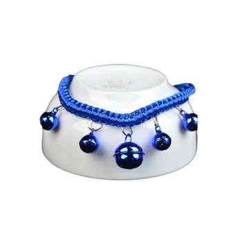 

80PCS / LOT Pet Bell Collar Fashion Cat Collar Hand Woven Nylon Dog Collar Pet Cute Accessories
