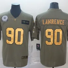 Стилизованный мужской Даллас Демаркус Лоуренс ковбойский Джерси оливковый/золотой