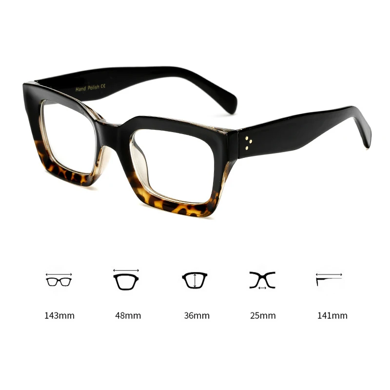Elbru Ретро квадратная рамка для очков женские мужские новые винтажные прозрачные очки с бесцветными линзами оптические очки оправы мужские