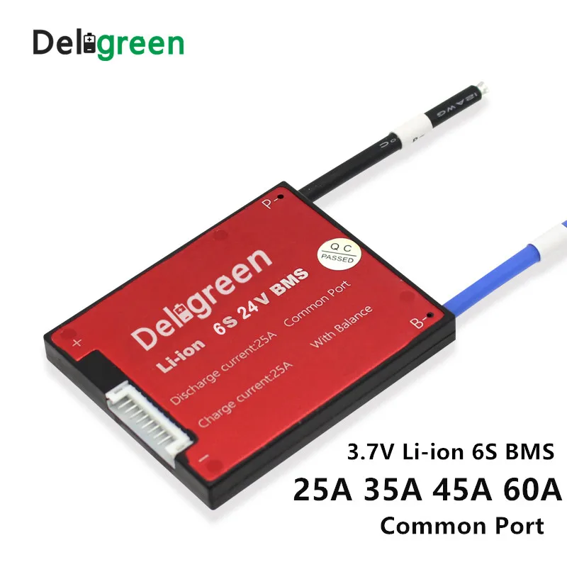 6S 20A 30A 40A 50A 60A 24V PCM/PCB/BMS общий порт для 3 7 V LiNCM батарейный блок 18650 литий-ионный