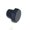 1/8 NPT Male Pipe Plug Aluminum Hex Head Cap Fuel Hose Tube Nut Fitting Adapter Black Anodized 1