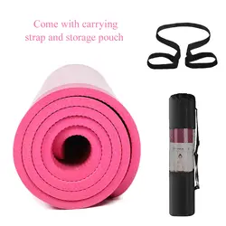 Комплект из 3 предметов для занятий йогой, гимнастический коврик для йоги, растягивающийся ремень, домашнее фитнес-оборудование с ковриком