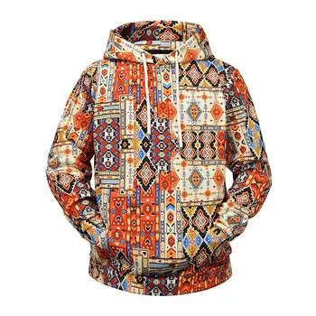 

Personality Retro Pullover Printed 3D Sweatshirt with Hoody Men/Women Decorative Pattern Long Sleeve Streetwear Male Hoodies