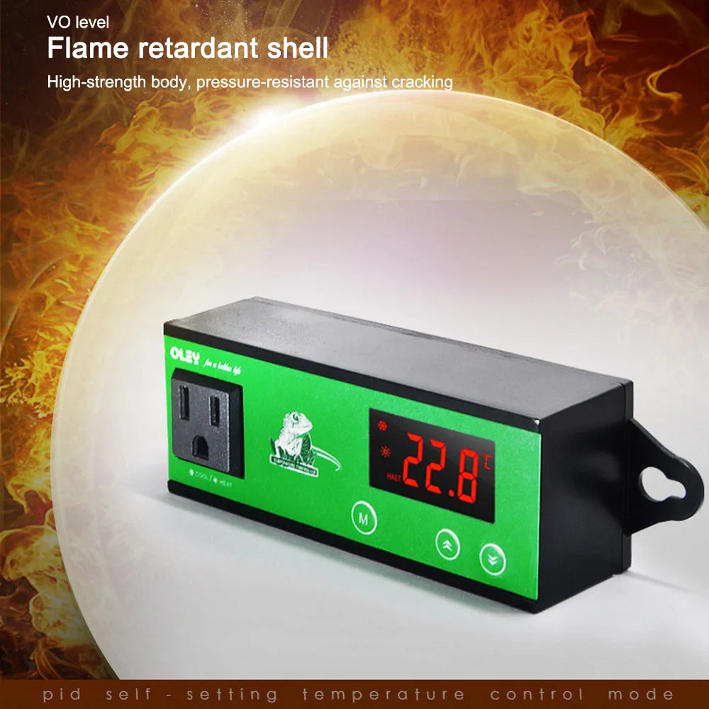 Digital Reptile Thermostat with Timer AC-115 16℃~40℃ Day/Night ON/OFF Regulator Animal Amphibian Temperature Controller