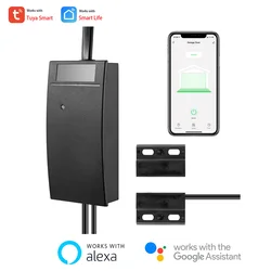 Tuya inteligente alexa google comando de voz abridor de porta da garagem controlador temporizador vida inteligente app controle remoto com código segurança