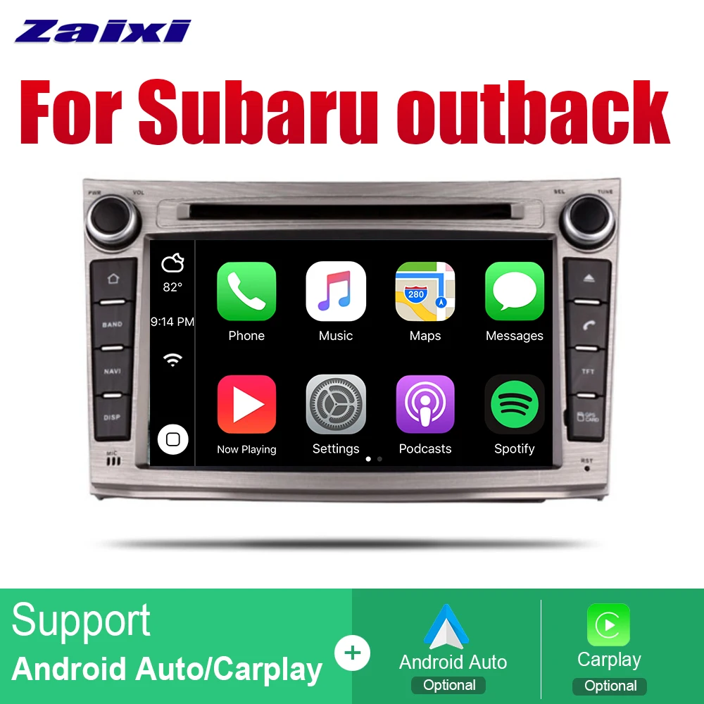 Discount ZaiXi Android Car GPS DVD Navi for Subaru outback Legacy 2009~2017 player Navigation WiFi Bluetooth Mulitmedia system audio 3