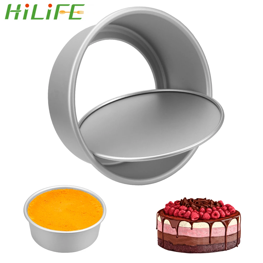 HILIFE Dish Oven Baking Tools Removable Mousse Chiffon Cake Mold Bakeware Bakery Tools Anodization Cake Pan Anode Surface