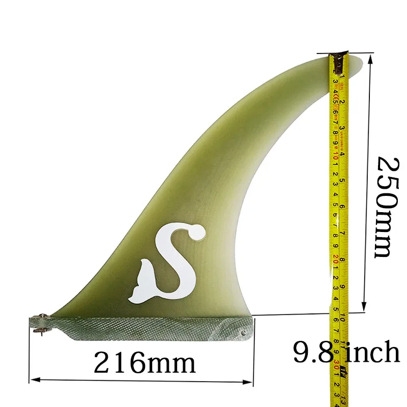 BiLong FCS плавники с одной доской для серфинга 9-10,8 дюймов весло доска плавник Лонгборд плавник Sup центр плавник надувная доска аксессуары для серфинга - Цвет: 9.8inch-1