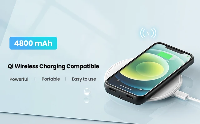 Wireless Charger Iphone 4800mAh Power Bank Case For IPhone 12/12