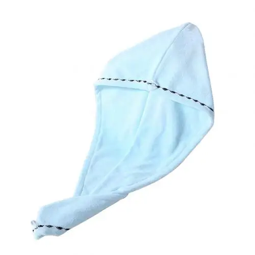 Lighe Blue Женские Дышащие шапочки для душа, впитывающие воду, быстросохнущие, быстро сохнут, шапка для волос, для купания, прочное полотенце для волос - Цвет: Lighe Blue