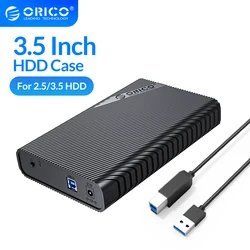 ORICO – boîtier de disque dur externe SATA vers USB, 3.5 pouces, pour disque dur 2.5/3.5 HDD/SSD jusqu'à 18 to, avec adaptateur d'alimentation 12V2A 