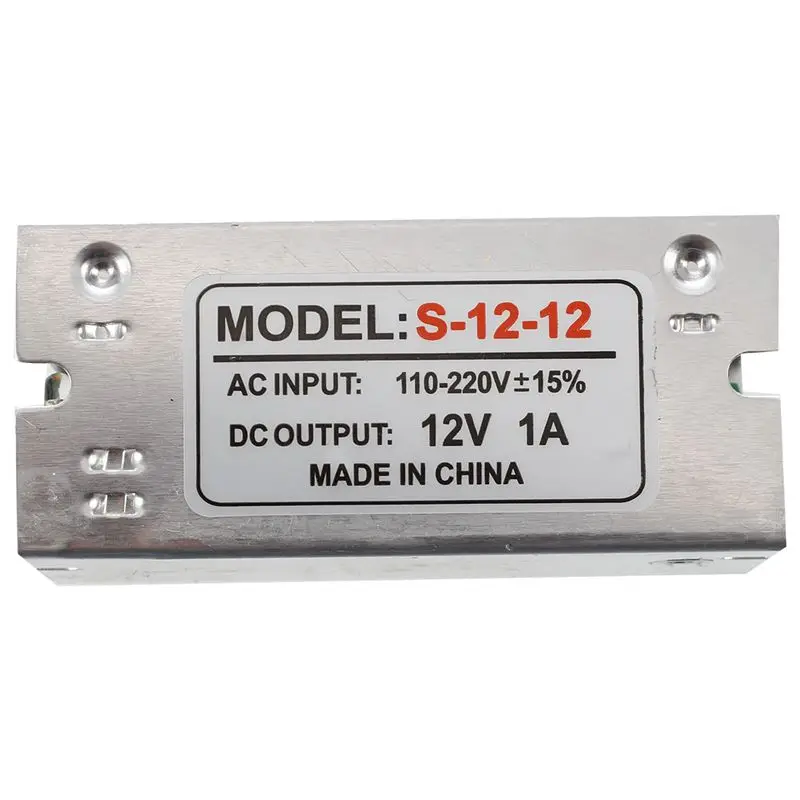 Трансформатор напряжения источник питания AC 110/220V к DC 12V 1A серебро продвижение