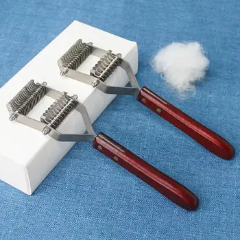 

Durable Stainless Steel Pet Dog Kitten Brush Comb Rake Dematting Grooming Trimmer Non-slip Hair Fur Removal Tool