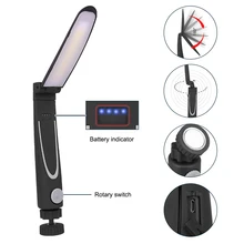 Asfee Multifunction COB LED Mini Light Work Inspection LED Flashlight Torch Lamp With the Bottom Magnet and Clip