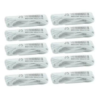 

White/Black 10pcs 3.5mm Audio In-Ear Compatible Headset Earphone Earbud Mic Built-in Microphone With Volume Control function