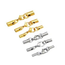 1PC Metal Leather Cord Clasp Lobster Clasps Hook Fit Leather Cord Gold Color End Connectors for Jewelry Making