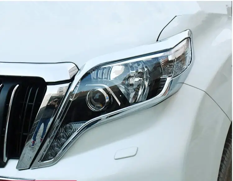 High quality ABS plating headlamps 2015-2017 FOR Toyota Land Cruiser Prado headlamp decorative frame sequins | Автомобили и