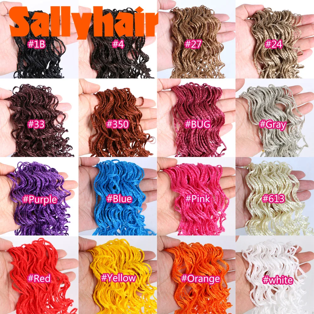 Sallyhair смешанные цвета Zizi косички крючком синтетические удлинители волос пучки
