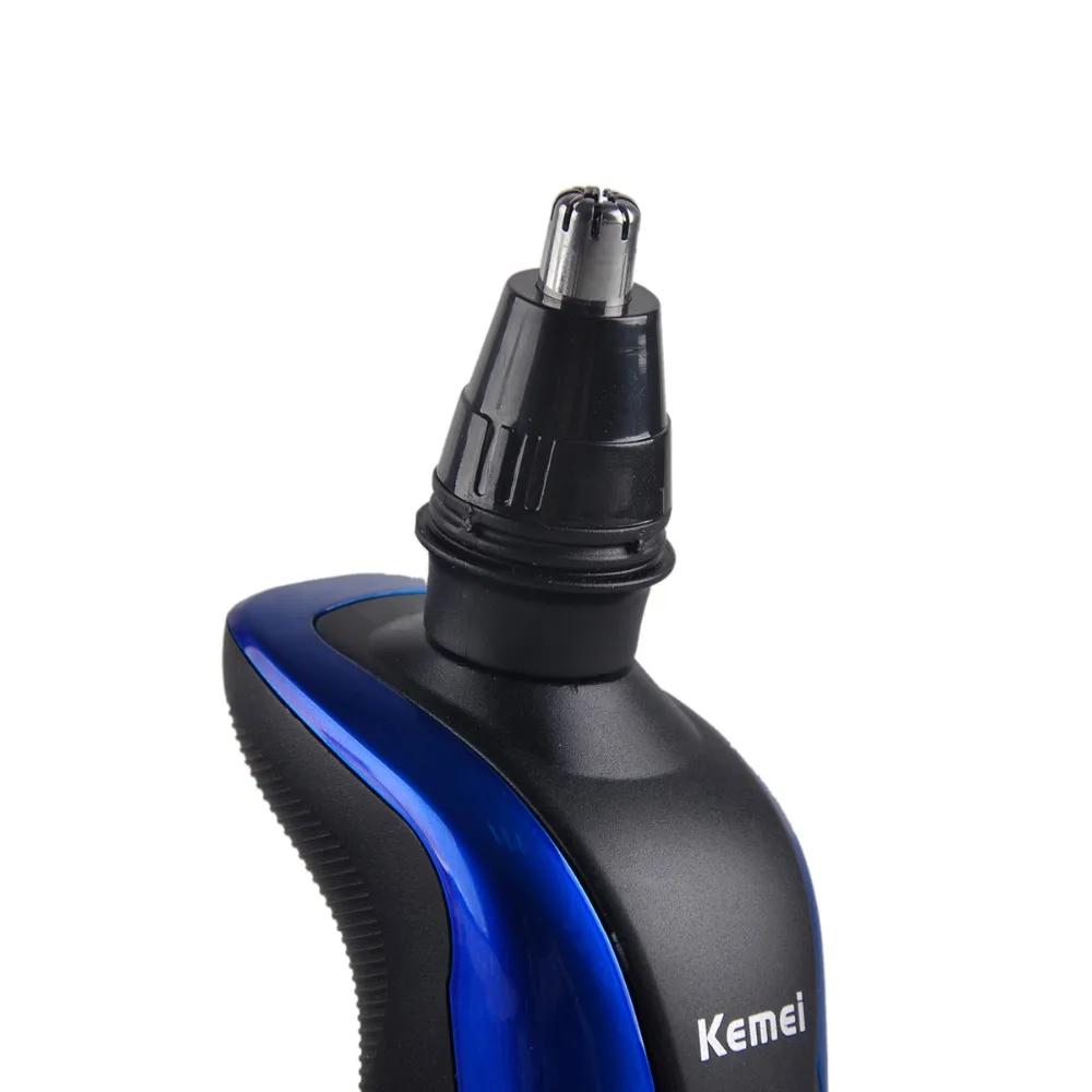 Kemei моющаяся 3D бритва для бороды, бритва 3в1, перезаряжаемая электробритва для мужчин, бритвенный станок, триммер для носа, barbeador KM-58890
