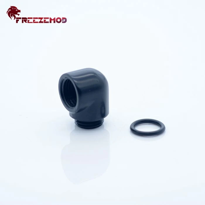 Raccordo Rotante 90 Gradi FreezeMod Raccordo Rotante 90 Gradi G1/4 Per Water Cooling - Maschio/femmina, Ottone Nero, Nuovo FreezeMod Raccordo Water Cooling FreezeMod