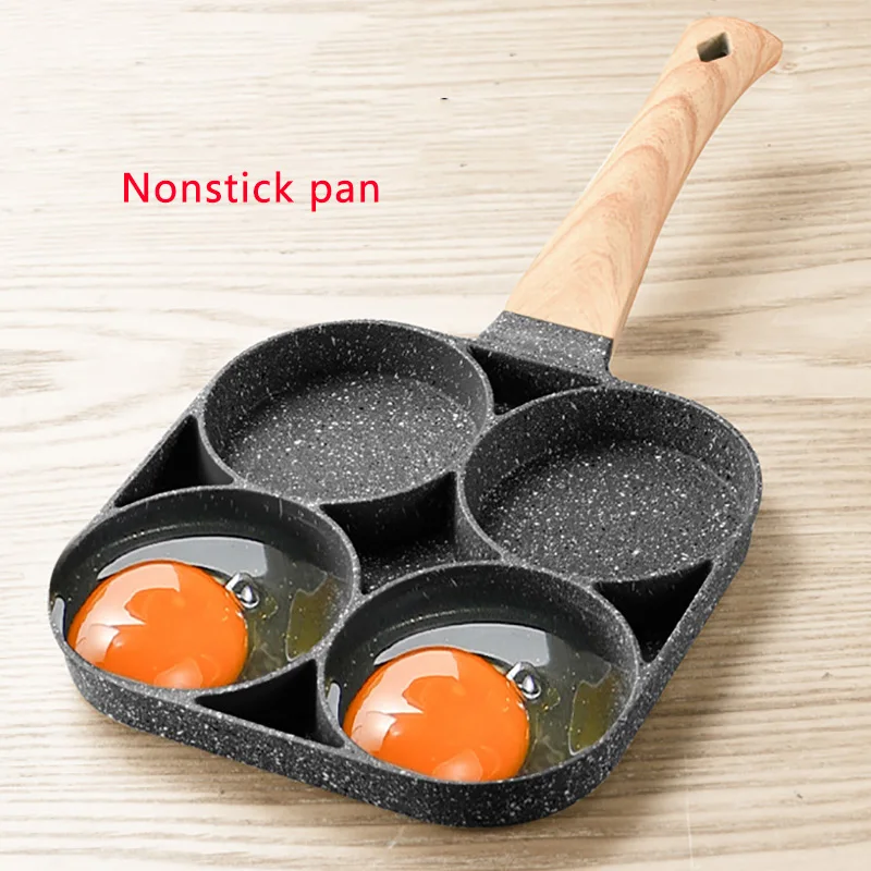 WALFOS Four-Hole Frying Pot Pan Thickened Omelet Pan Non-Stick Egg Pancake  Steak Cooking Egg Ham Pans Breakfast Maker Cookware - AliExpress