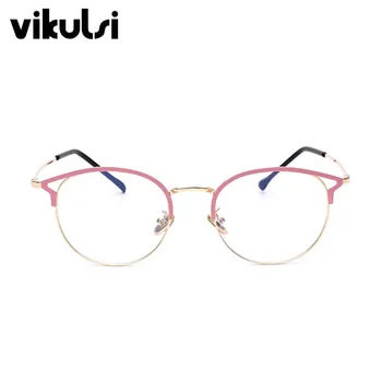 

Metal Frame Cat Eye Eyeglasse Frame Women Fashion Openable Frame Optical Spectacles Anti-blue Light Reading Glasses Transparent