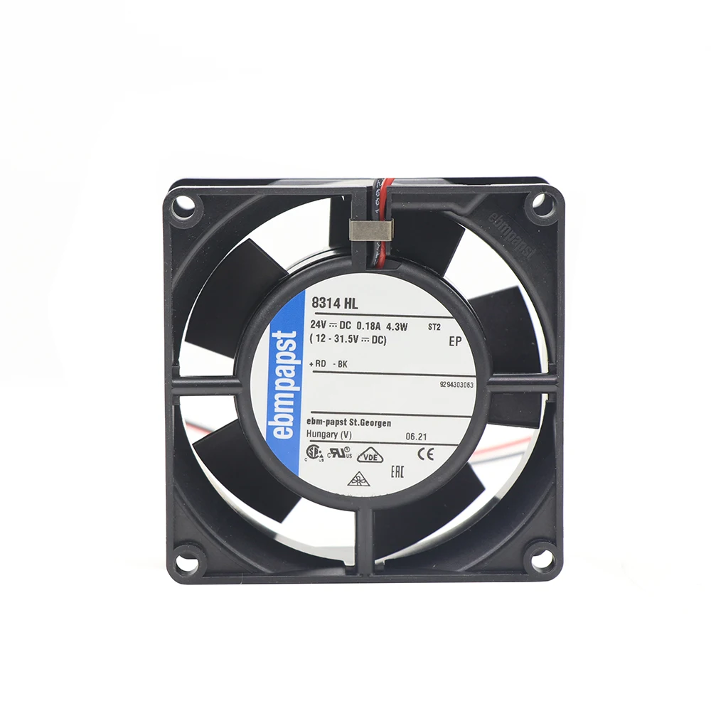 Ebmpapst 8314HL 24V DC 4.3W 80x80x32 mm 39.4CFM IP20 Ball Bearing Axial Compact Fan | Обустройство дома