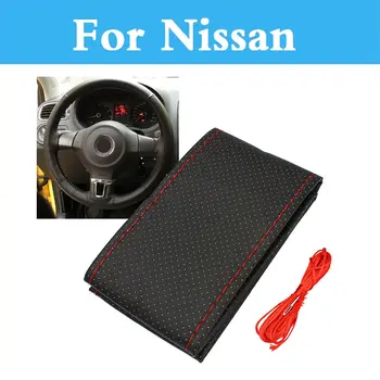 

Leather Diy Car Steering Wheel Cover Case Auto Style For Nissan Tiida Versa Wingroad X-Terra March X-Trail Teana Terrano