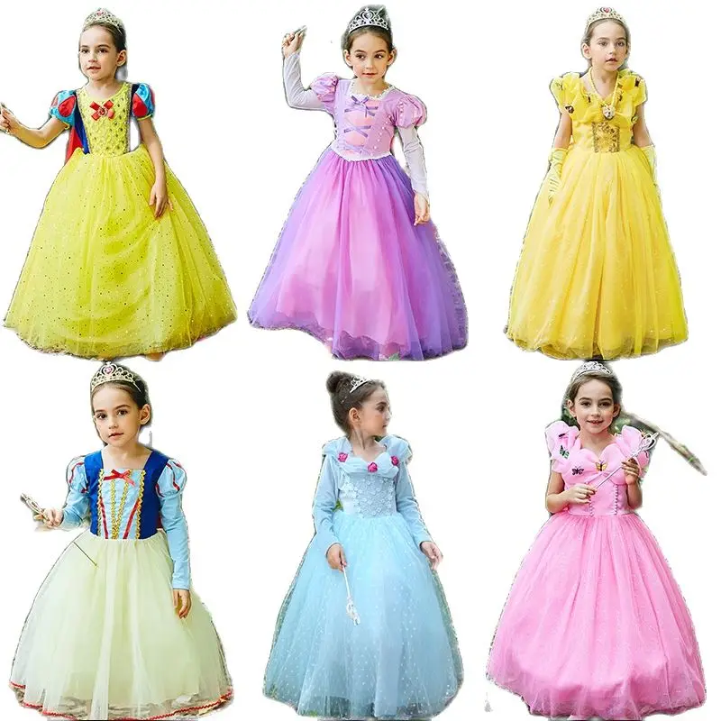 

820 New 110-150cm Cosplay Costumes Children's Clothes Snow White Christmas Girl's Dress