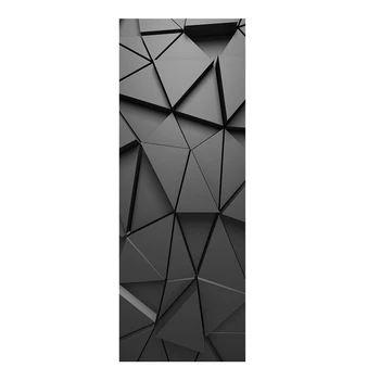 

Door Stickers Mural Waterproof PVC For Living Room Multifunctional Self Adhesive Home Decor DIY Removable 3D Geometric Bedroom