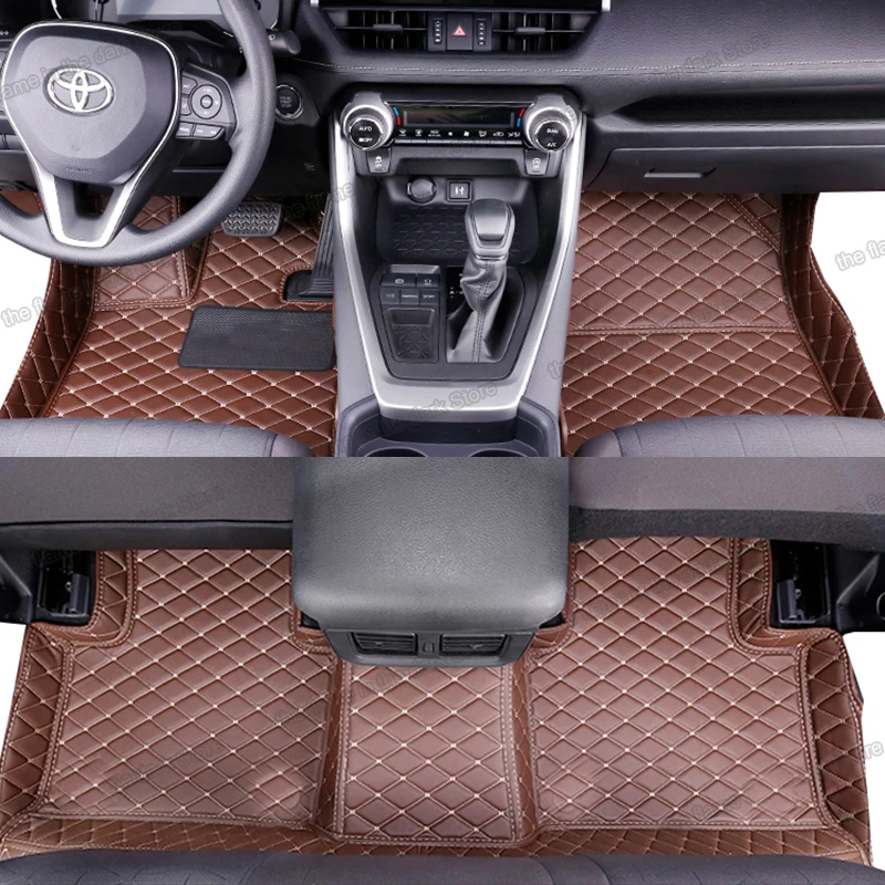 Lsrtw2017 кожаные автомобильные коврики в салон для toyota rav4 2019 2020 2021 2022 xa50 аксессуары