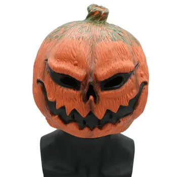 

Halloween Pumpkin Horror Grimace M a s k Latex Pumpkin Headgear For Party Cosplay Mask Halloween Dress Costume