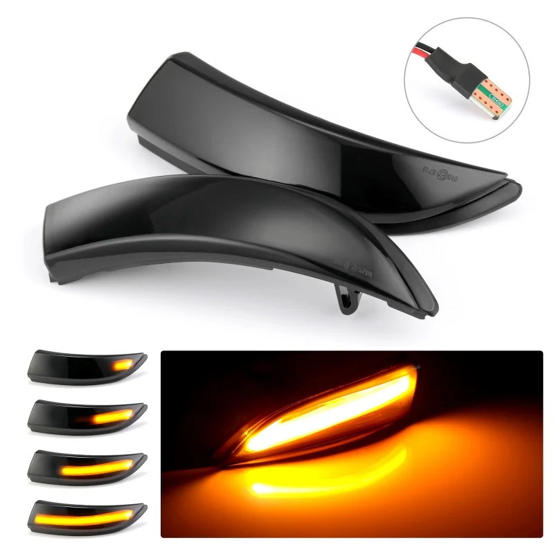 

Dynamic Turn Signal Light LED Side Rearview Mirror Sequential Indicator Blinker For Ford Fiesta Mk7 2008- For Ford B-Max