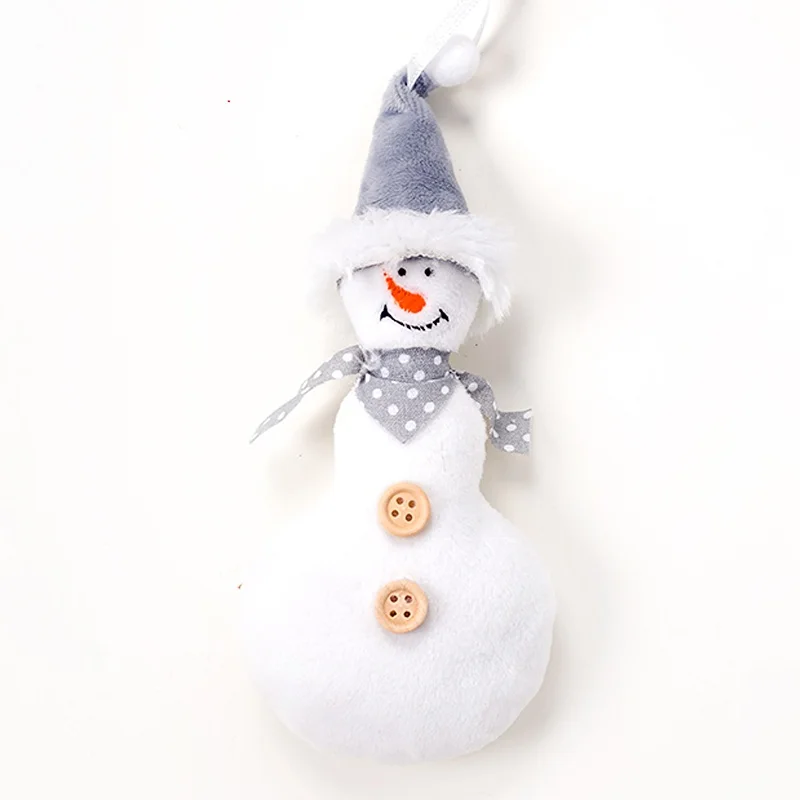 1 шт. забавная Рождественская елка украшение кулон серый синий Санта Клаус Снеговик кукла Висячие украшения Рождественские украшения для дома - Цвет: grey snowman